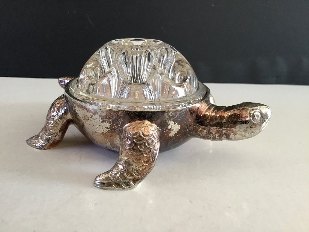 Pique-Fleur - Vase (2)  - Crystal, Silverplated - Turtle Reims #3.2