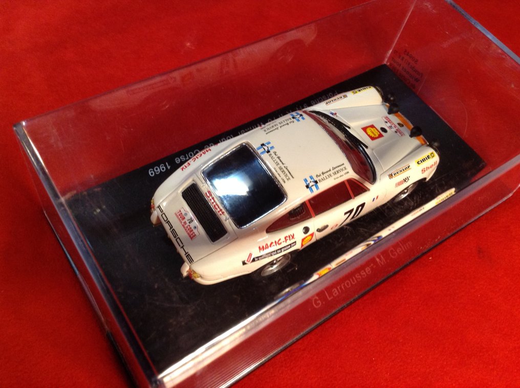 Spark 1:43 - Voiture de course miniature - ref. #S0945 Porsche 911 R Coupé 1° Rally Tour de Corse 1969 #70 Larrousse/Gelin - Qualité excellente - édition limitée - difficile à trouver aujourd'hui #3.2