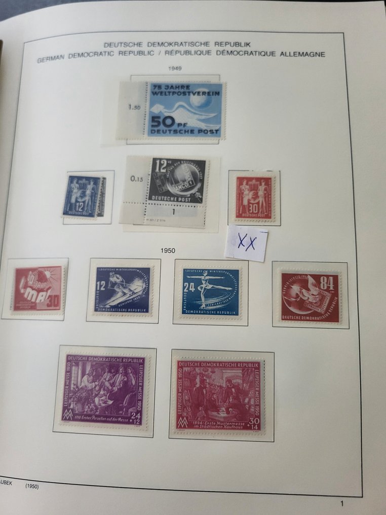 GDR 1948/1970 - Collection in an album, with one exception, all postmarked, also various inspected or certified. #1.0
