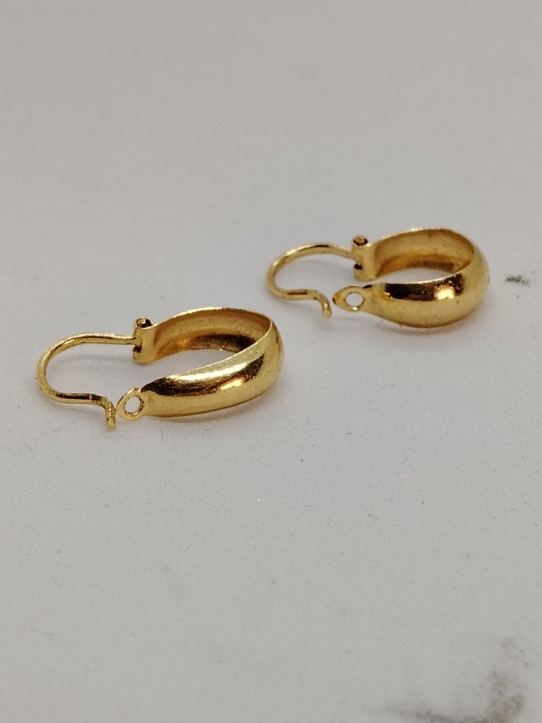 沒有保留價 - 圈形耳環 - 18 克拉 黃金 #1.0