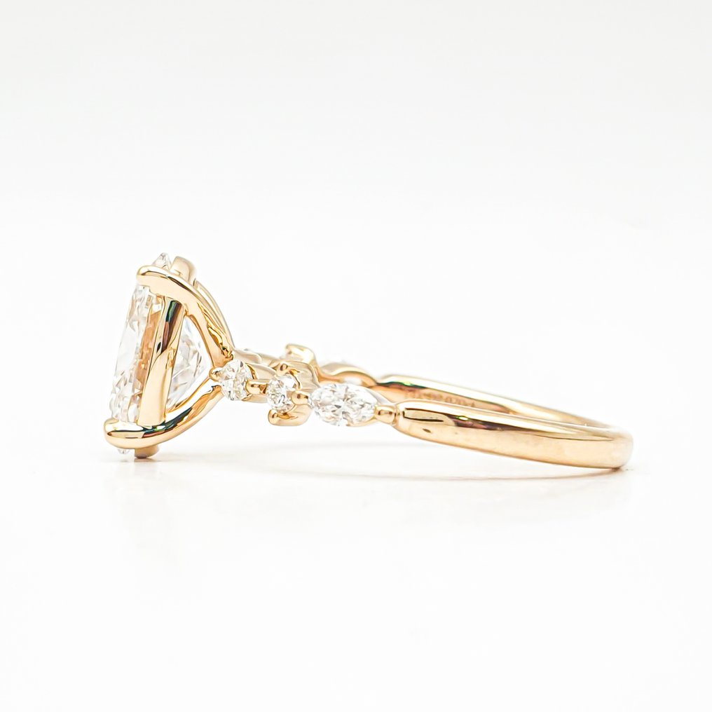 没有保留价 - 戒指 - 14K包金 黄金 -  2.29ct. tw. 钻石 (实验室培育) - 钻石 - E VVS2 IGI #3.2