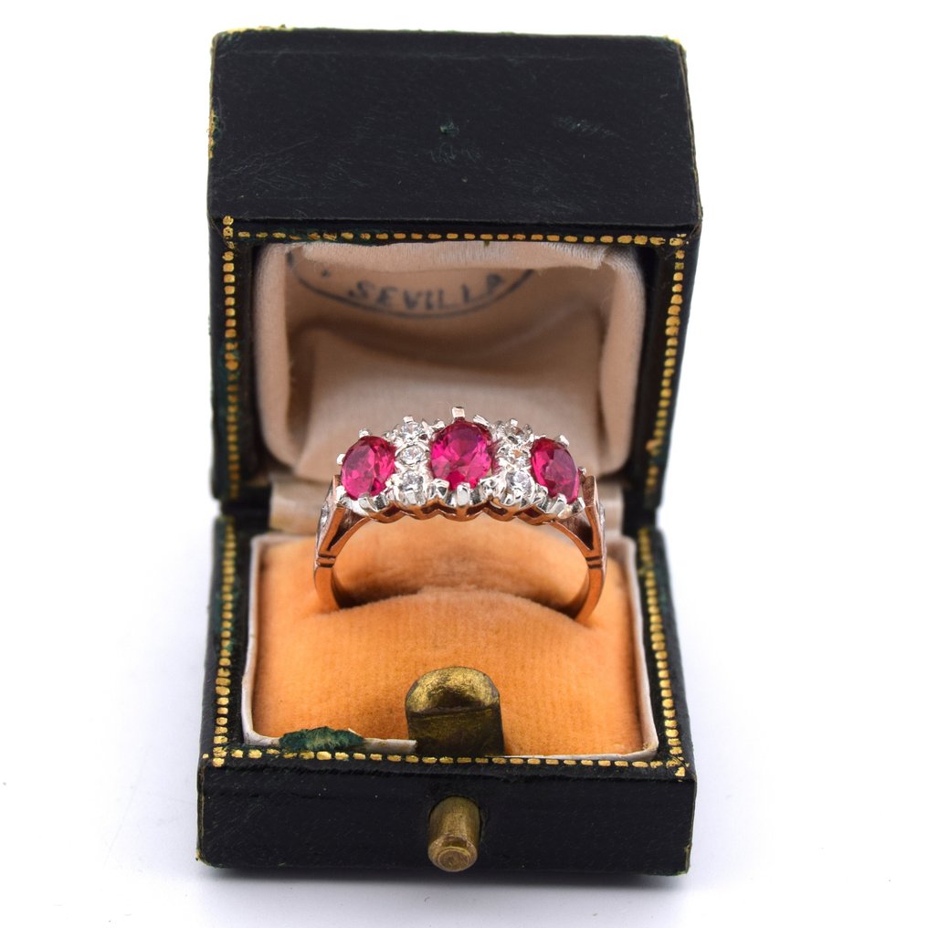 No reserve price - Arm ring - 9 kt. Rose gold -  1.26ct. tw. Ruby - Diamond #1.0