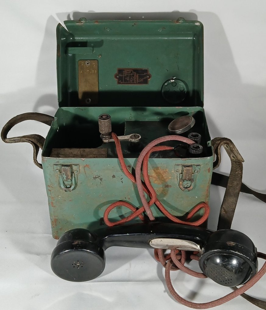 模擬電話 - 膠木, 皮革, 金屬 - 现场电话 #1.0