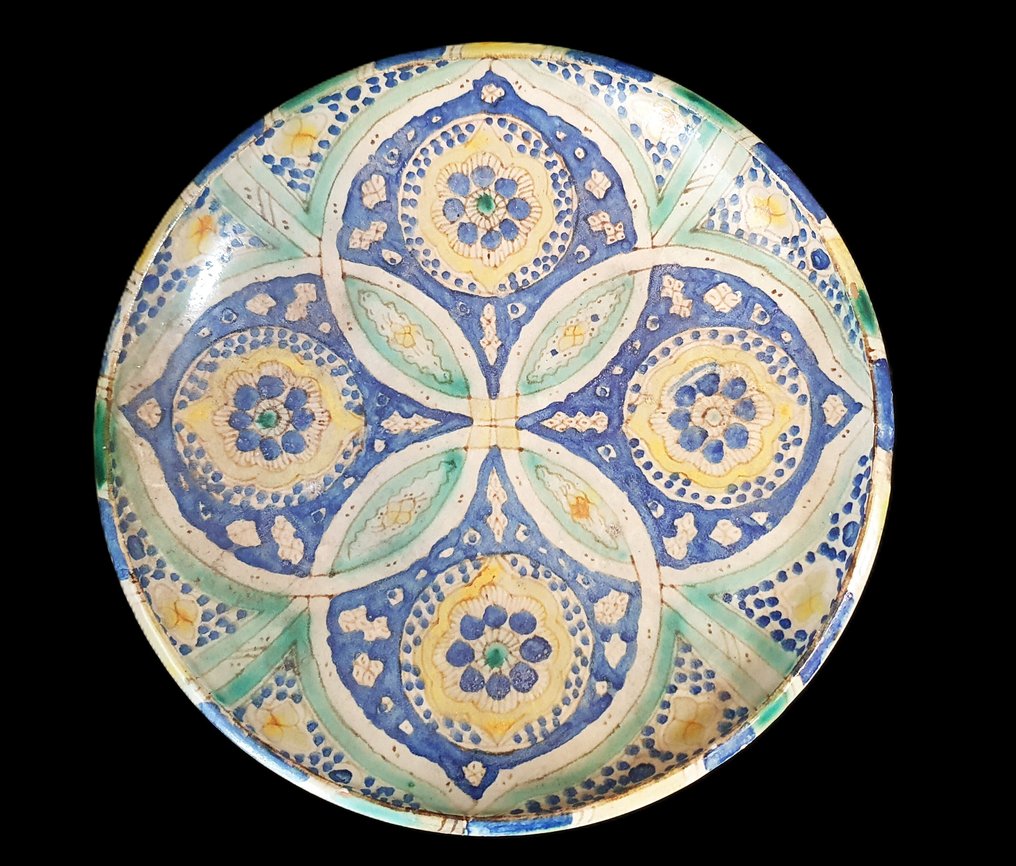 菲斯陶瓷盘 - 陶器 - 摩洛哥 - 19世纪至20世纪 #2.1