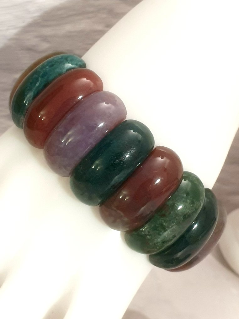 海洋碧玉 - 珠子 - 5件套滚石 #3.2