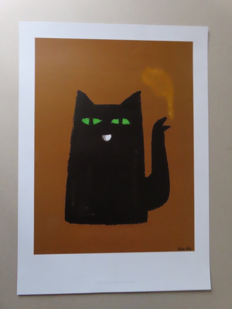 Julian Key - Zwarte Kat / Chat Noir 1966 Published by Plaizier , printed in Belgium #1.0