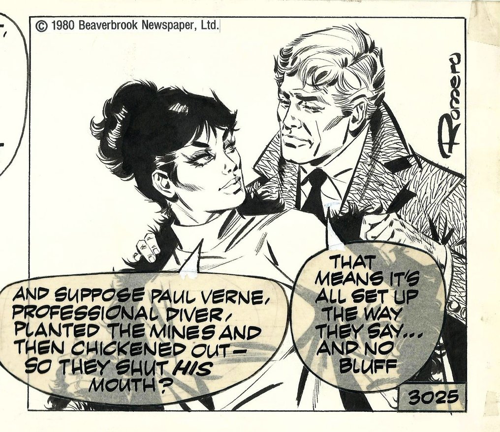 Romero, Enric Badia - 1 Original page - Modesty Blaise - strip #3025 - The Gallows Bird - 1973 #2.1