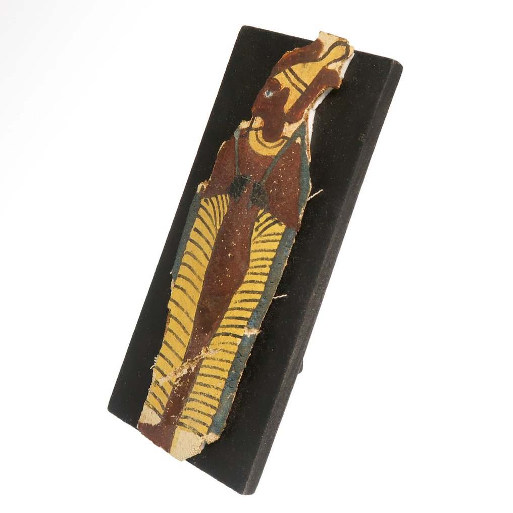 Antigo Egito, Pré-dinástico Cartonnage Osiris de pé usando a Coroa Dupla do Egito #3.2