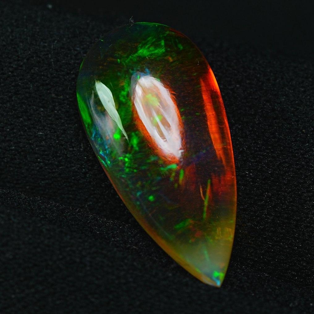 没有保留价 棕色 蛋白石  - 8.59 ct - 国际宝石研究院（IGI） - 稀有 Pinfire Flash #2.1