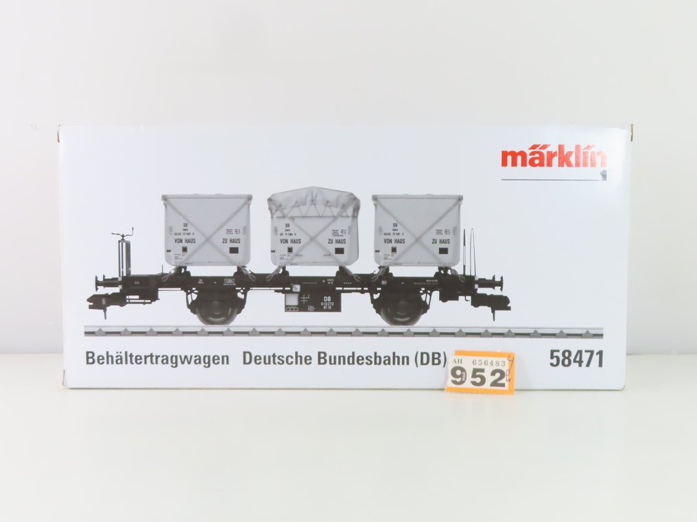 Märklin 1 - 58471 - 模型火车货运车厢 (1) - 2-车厢式集装箱车“从家到家” - DB #2.1