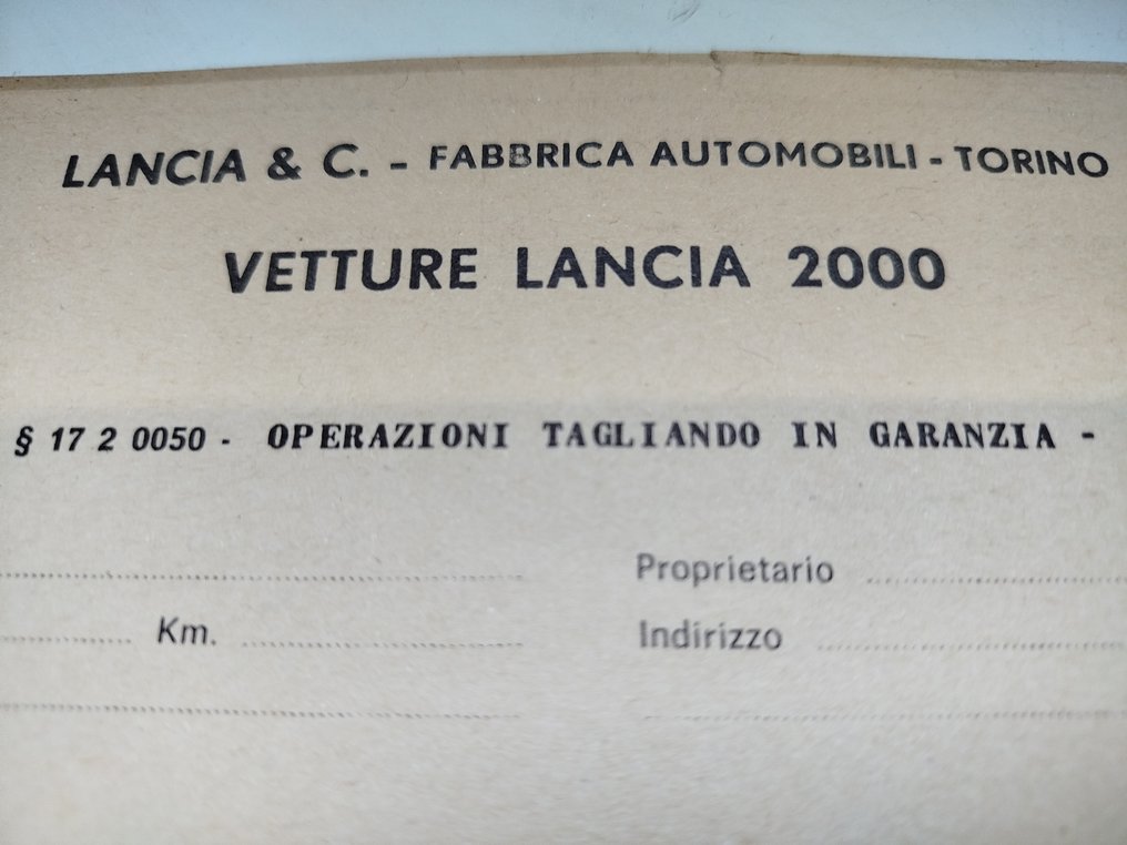 Manual - Lancia - 2000 - 1970 #1.0
