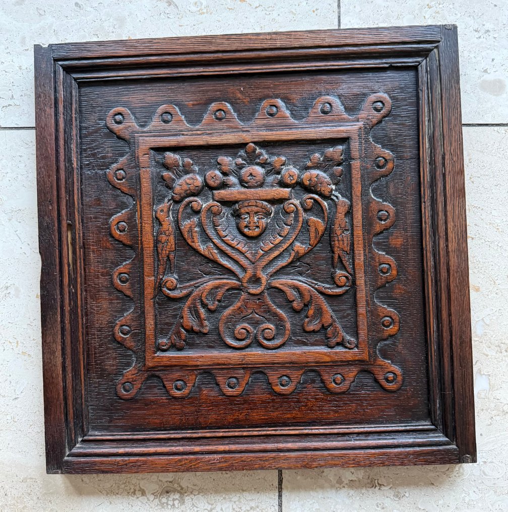 Utskjæring, Renaissancestijl - 38 cm - Eik #4.3