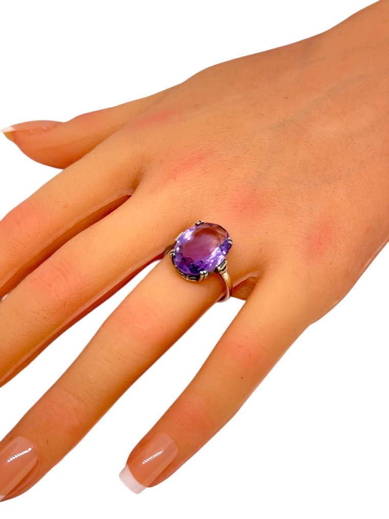 Ametyst - Sølv - Ring #1.0