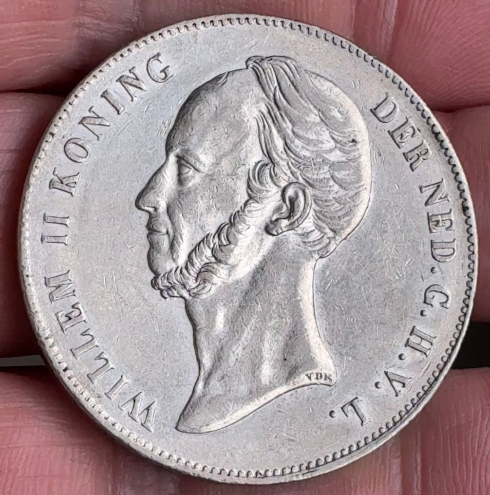 Ολλανδία. Willem II. 2 1/2 Gulden 1849 / PR / schaars in deze kwaliteit #2.1