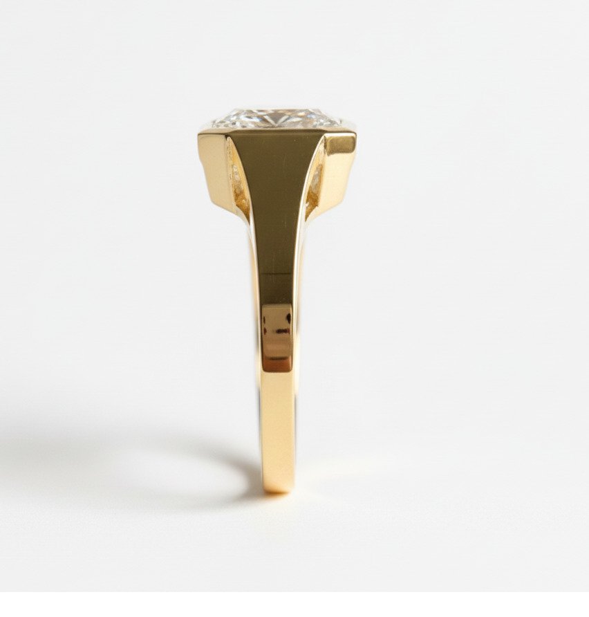 Δαχτυλίδι - 14 καράτια Κίτρινο χρυσό -  3.51ct. tw. Διαμάντι (Εργαστηριακής καλλιέργειας) #4.3