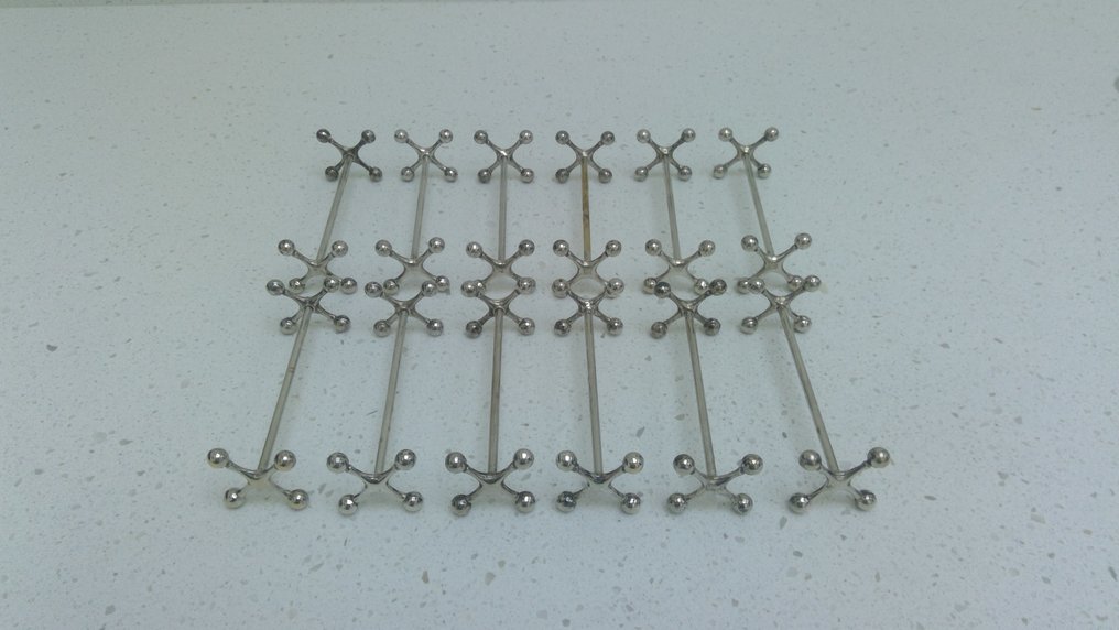 Messerbänkchen (12) - Versilbert - Versilberte Messingstütze #1.0