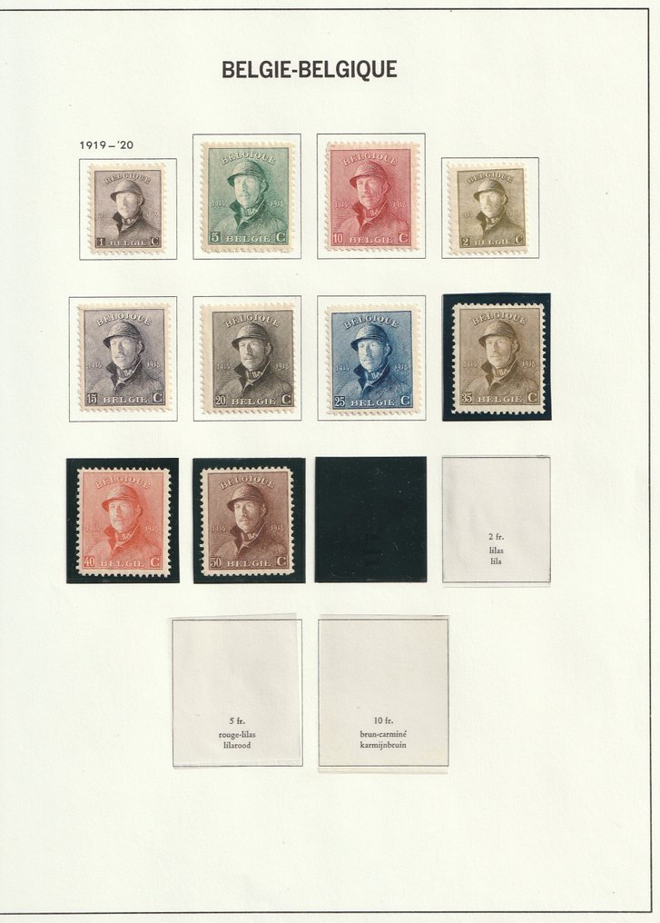 Belgio 1914/1920 - Serie complete e incomplete del periodo #3.2