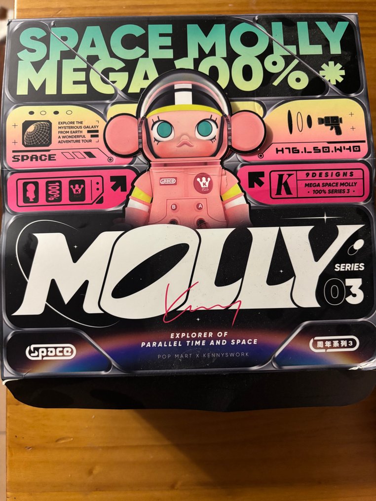 POP MART - KENNYSWORK - Statue - Space Molly Mega 100% Series 03 - Plast #1.0