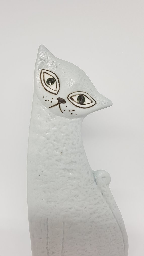 Royal Dux - 小塑像 - Stylized sitting cat - 素瓷 #1.0