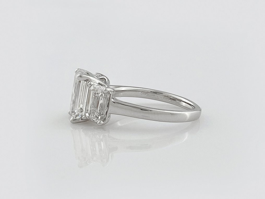 Δαχτυλίδι - 14 καράτια Λευκός χρυσός -  5.24ct. tw. Διαμάντι (Εργαστηριακής καλλιέργειας) - Διαμάντι #3.2