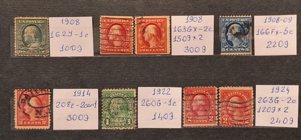 United States 1882/1924 - large and beautiful collection of American stamps 1882-1924 - Michel 2014 Cat. Num: 50-263G #4.3