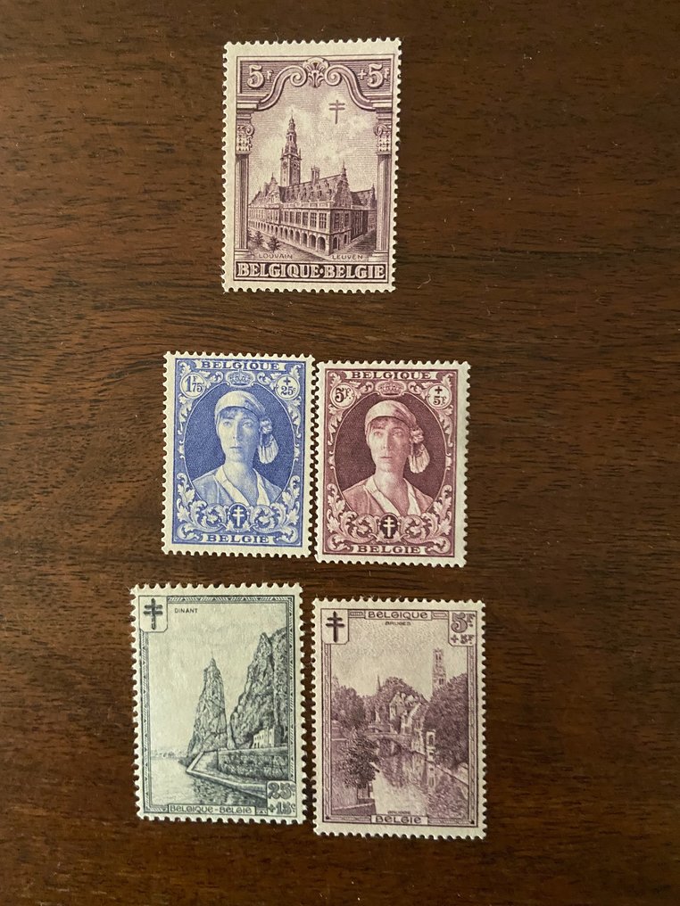 比利時 1910/1931 - Belgio，5系列完整 - Y&T #3.2