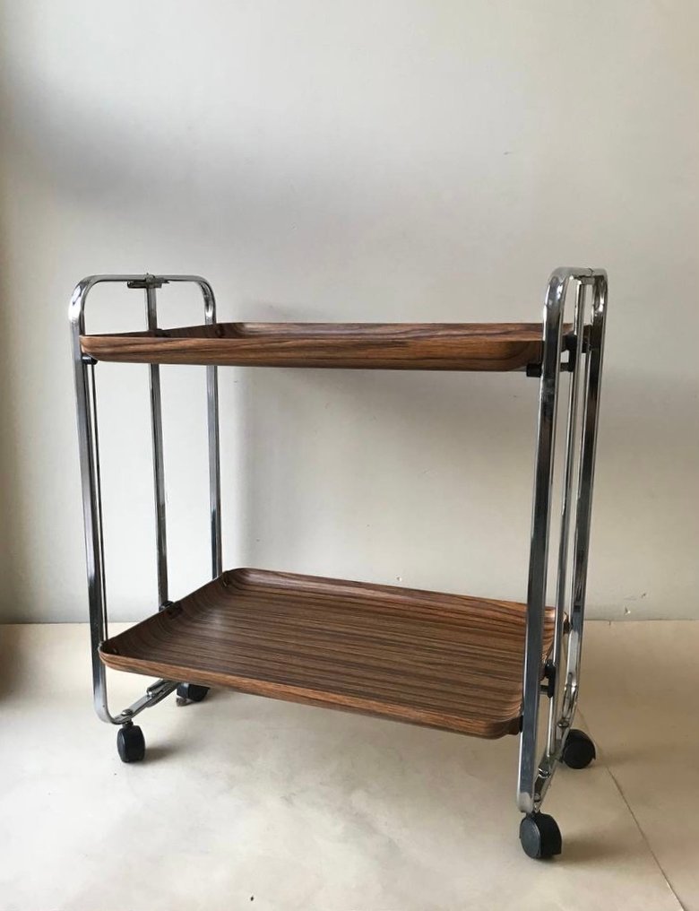 Καροτσάκι σερβιρίσματος - ατσάλι - σπάνιο, κλασικό, λαμπερό #1.0