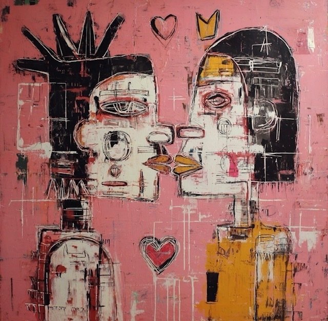 Eric Brumette - KISS ME LIKE BASQUIAT 3 - Toile L #1.0