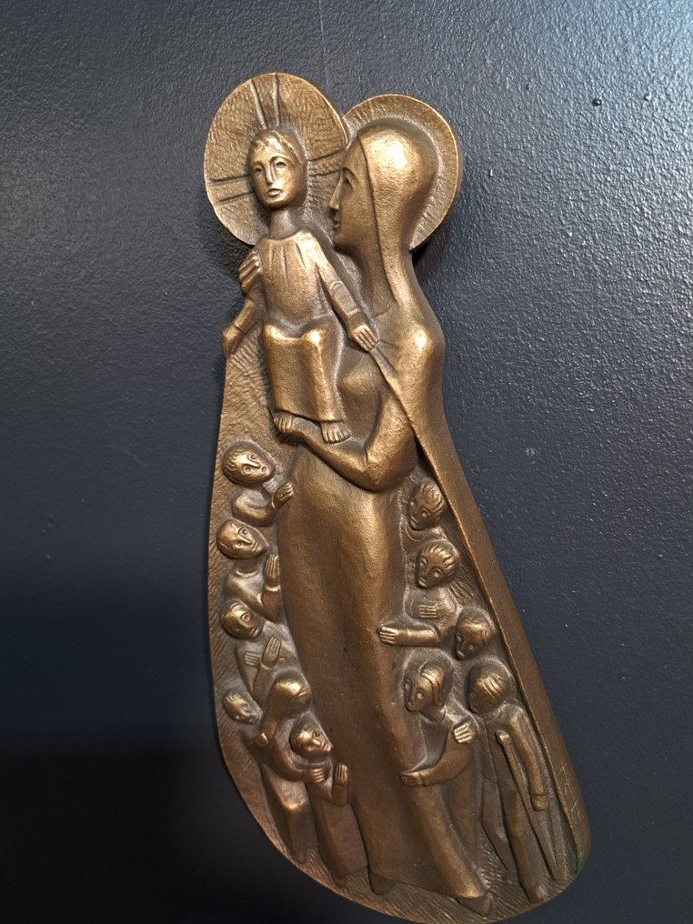 Πλακέτα - Μαντόνα της ευσπλαχνίας - 28 εκ. - Μπρούντζος #3.2