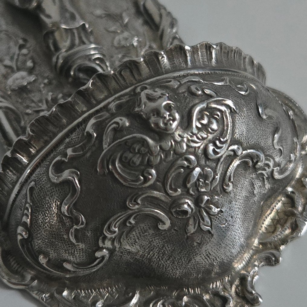 Αντίκες Κολυμβήθρα αγιασμού - silver holy water font - 1850-1900 - Άγγελοι, Μαρία και Ιησούς  #4.3