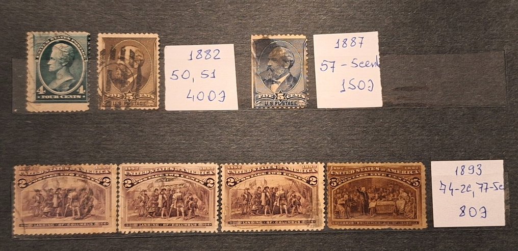 United States 1882/1924 - large and beautiful collection of American stamps 1882-1924 - Michel 2014 Cat. Num: 50-263G #2.1