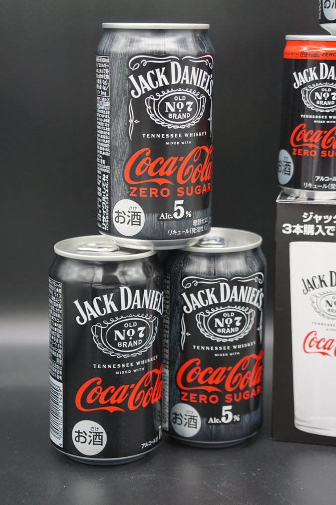 Jack Daniel's, Coca Cola Mixed Lot of Japanese Jack Daniel's & Coca Cola - Cans, penholders, glasses - 330ml & 125ml - 6 瓶 #1.0