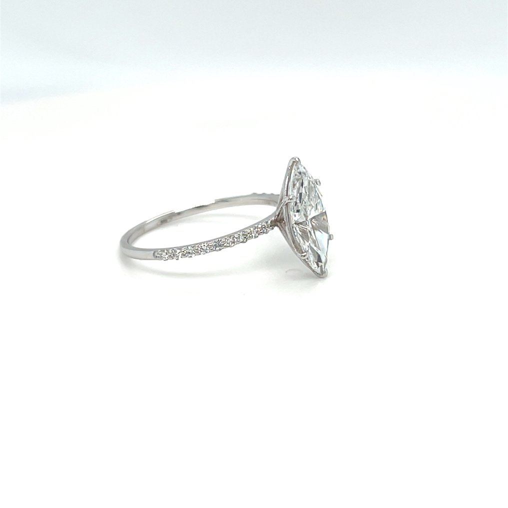 No reserve price - Ring - 14 kt. White gold -  2.24ct. tw. Diamond (Lab-grown) - Diamond #2.1