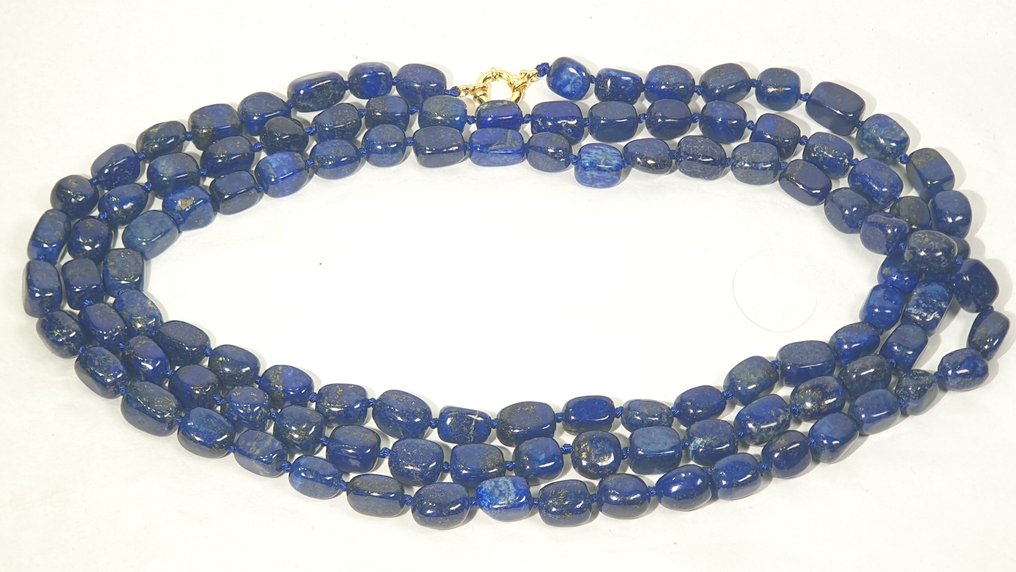 Lapis lazuli luonnollinen Afganistan - erittäin harvinainen - yhdistää meidät jumalalliseen ja - Kaulakoru #2.1
