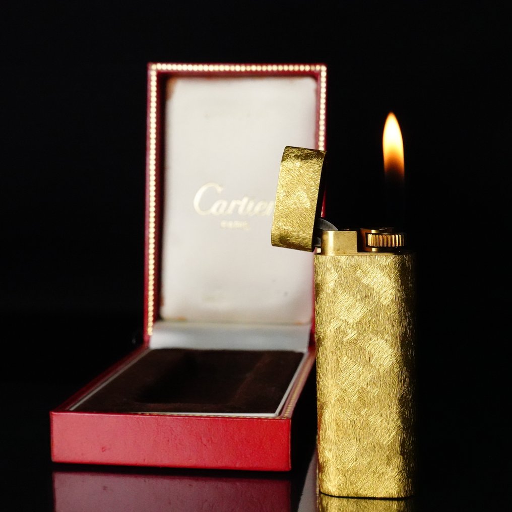 Cartier - Brut Pattern Vintage Gas Lighter - Lighter - Gold plated #1.0