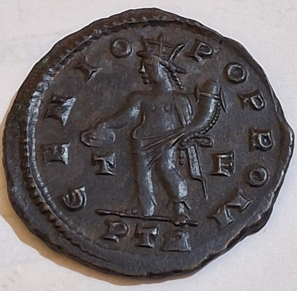 Empire romain. Maximin II (311-313 apr. J.-C.). Follis AD 310-313 Trier Mint. Genio Populi Romani  (Sans prix de réserve) #1.0