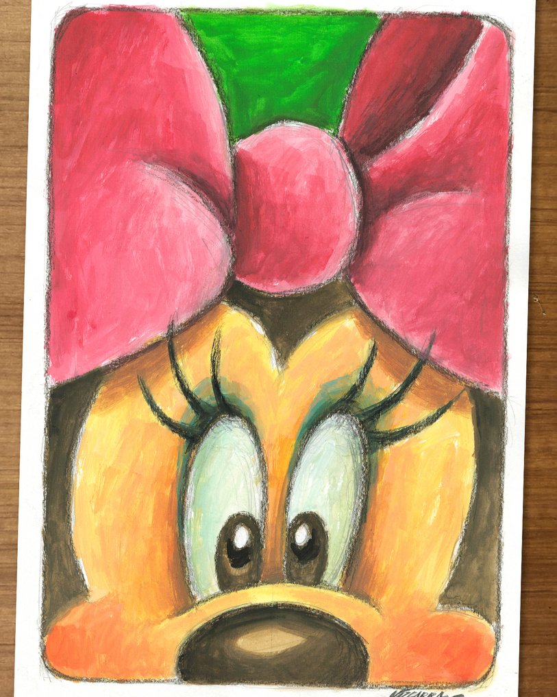 Joan Vizcarra Alkuperäinen taideteos - Minnie WOW! – Hand Signed #1.0