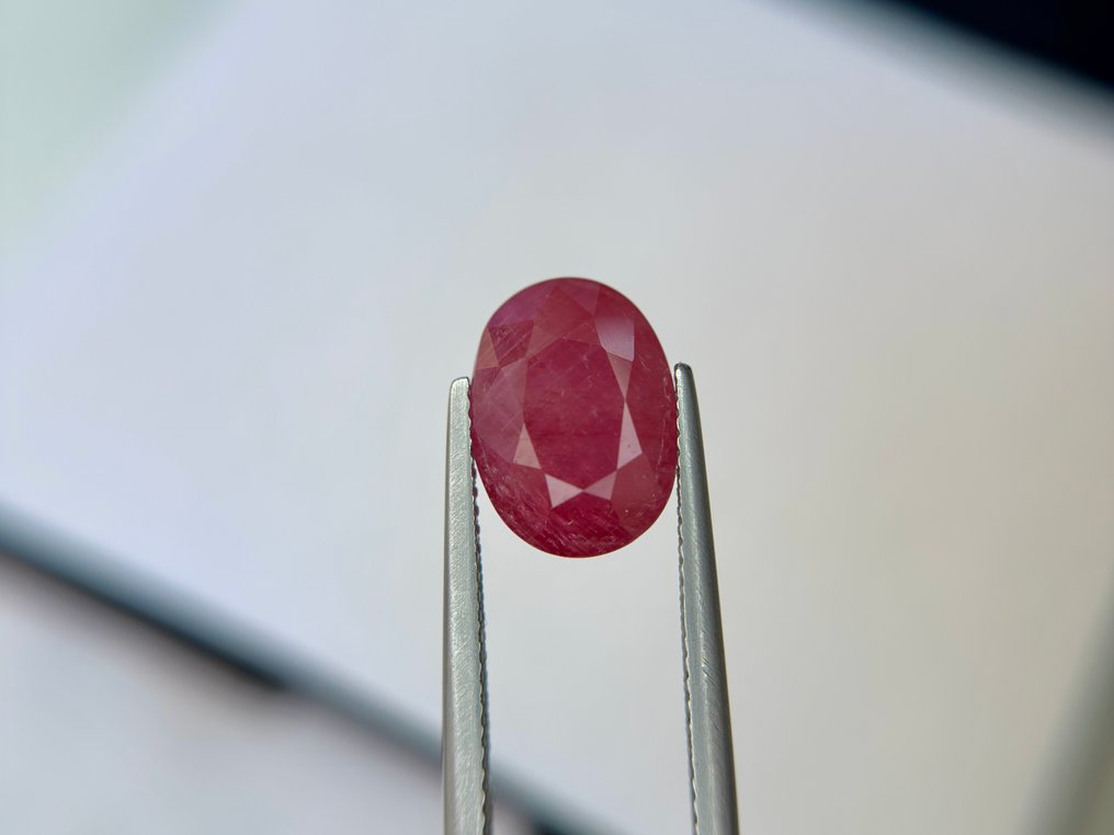 χωρίς τιμή ασφαλείας - 1 pcs  Κόκκινο Ρουμπίνι  - 5.69 ct - Lotus Gemology - Χωρίς θέρμανση, πλούσιο κόκκινο ρουμπί. #1.0