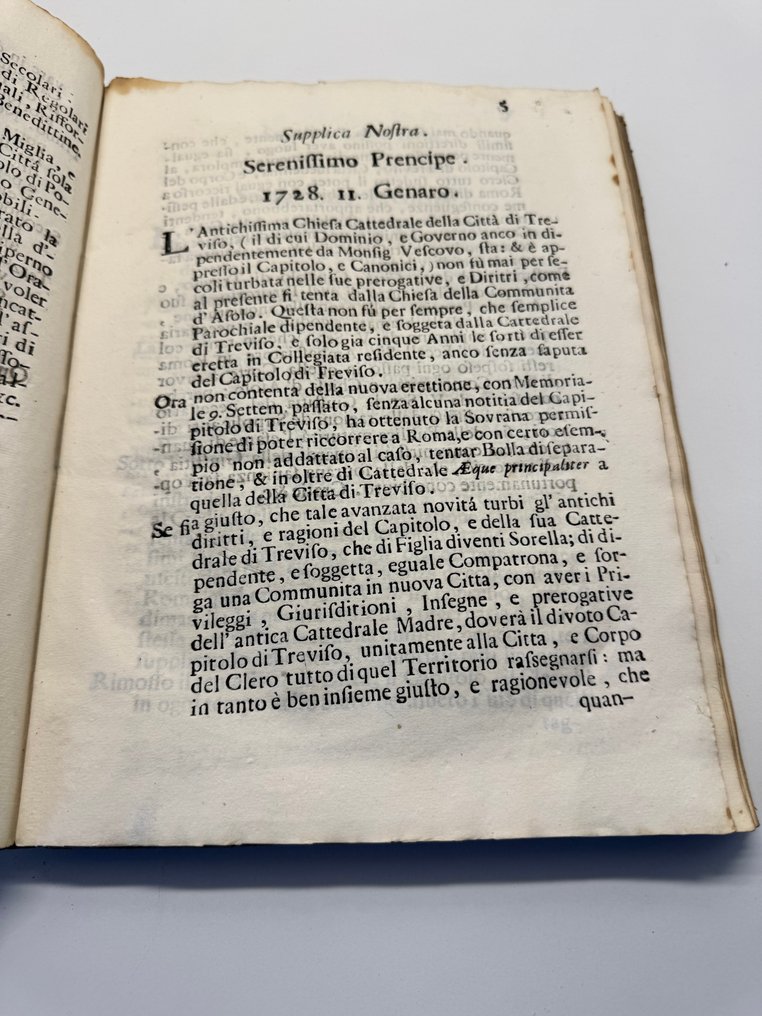 Supplemento al giornale dei letterati - Citta. Capitolo De' Canonici, E Clero Di Treviso Contro La Communita' D'Asolo - 1770 #3.2