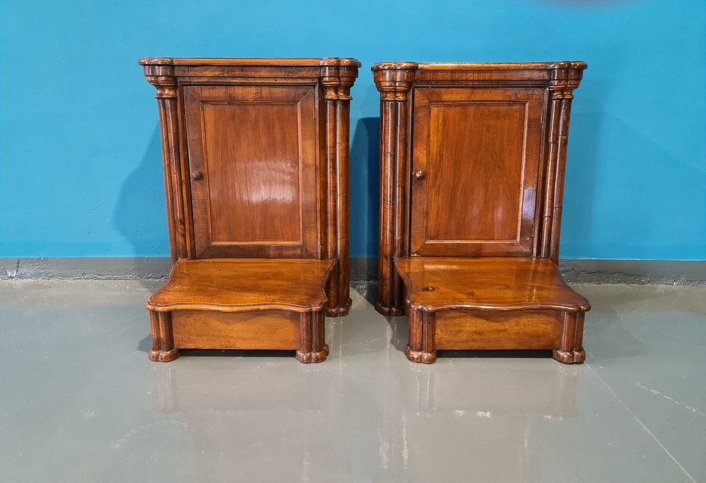 Mobiletto (2) - Legno di ciliegio - Inginocchiatoi Carlo X #3.2
