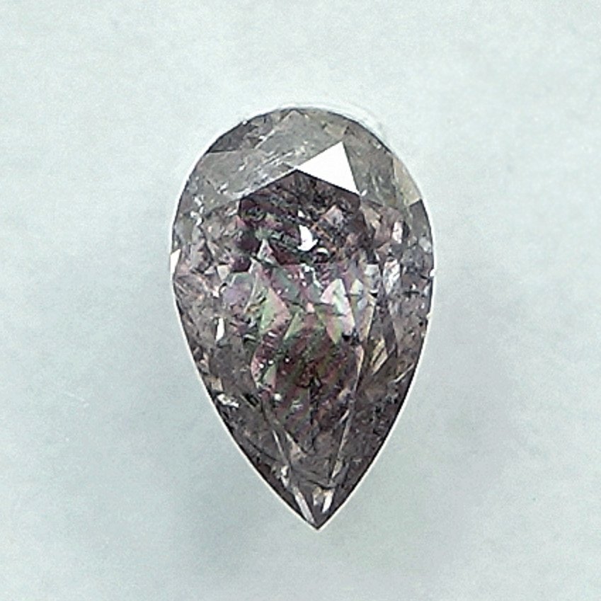 1 pcs 钻石  (天然色彩的)  - 0.31 ct - 梨形 - Fancy 稍帶紫色的 棕色 - I2 内含二级 - 国际宝石研究院（IGI） #2.1