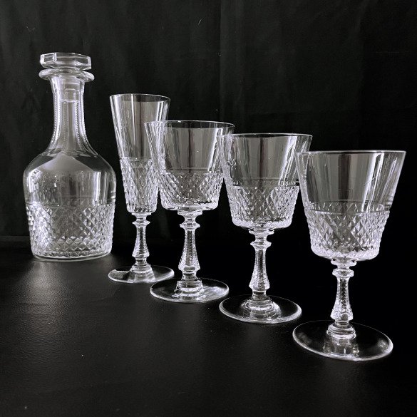 Val Saint Lambert - Drinking set (65) - Heidelberg - Crystal #1.0