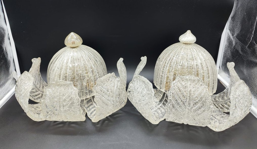 Barovier & Toso - 壁灯 - 穆拉诺玻璃 - 一对壁灯 #1.0