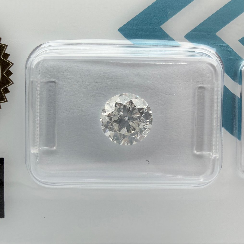 Nincs minimálár - 1 pcs Gyémánt  (Természetes)  - 1.53 ct - Kerek - G - I1 - Nemzetközi Gemmológiai Intézet (IGI) #1.0