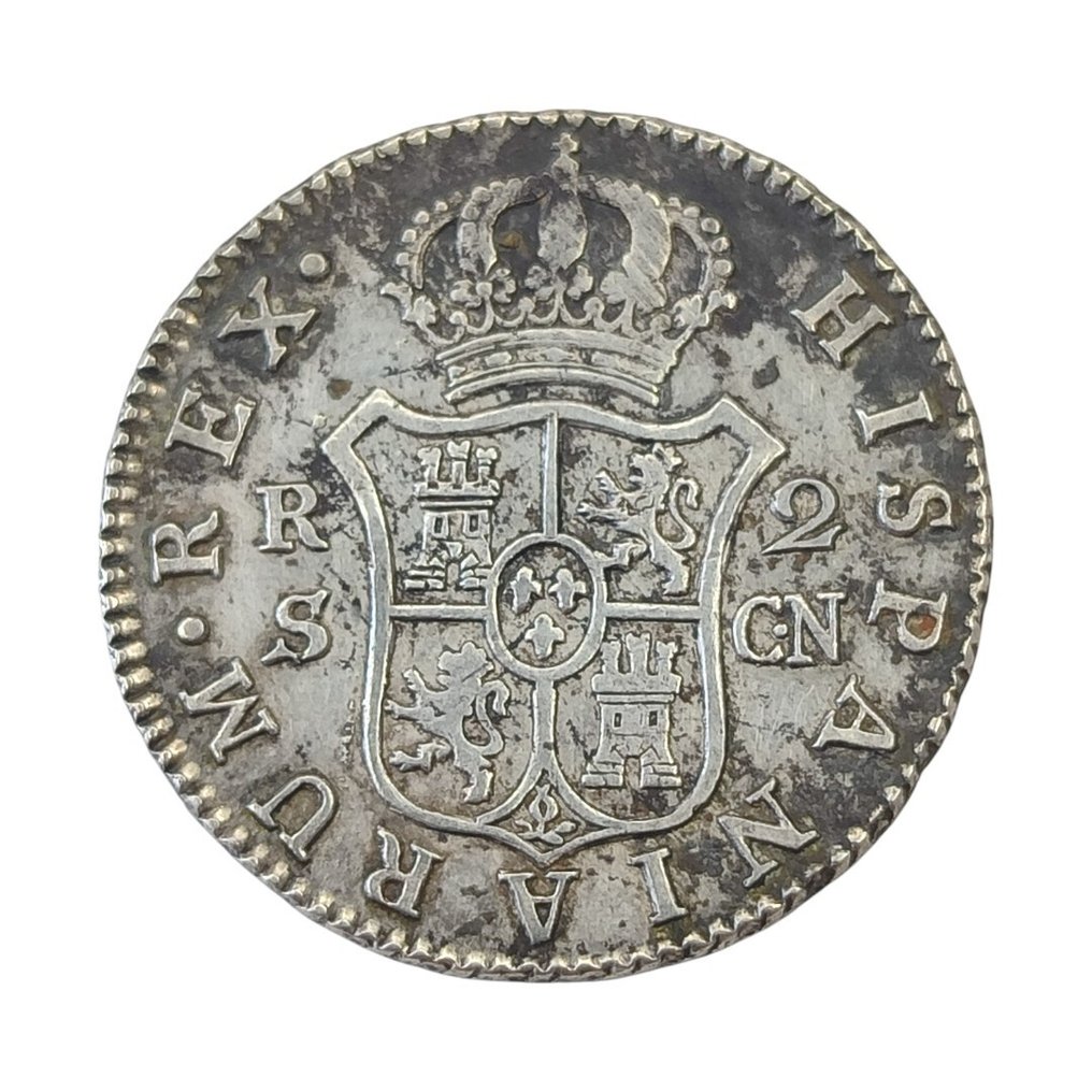 Spanien. 2 Reales Carlos IV 1808 Sevilla #1.0