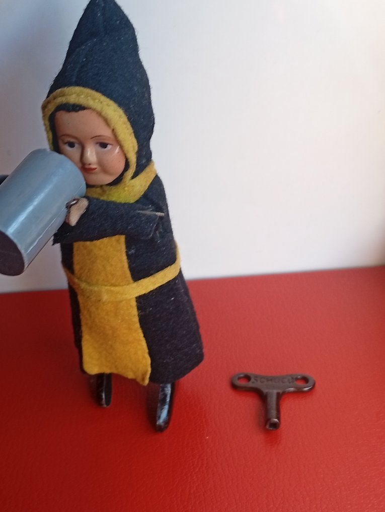 Schuco - Monk With Beer Stein Or Münchner Kindl - Brinquedo de corda - 1930-1939 - Alemanha #1.0