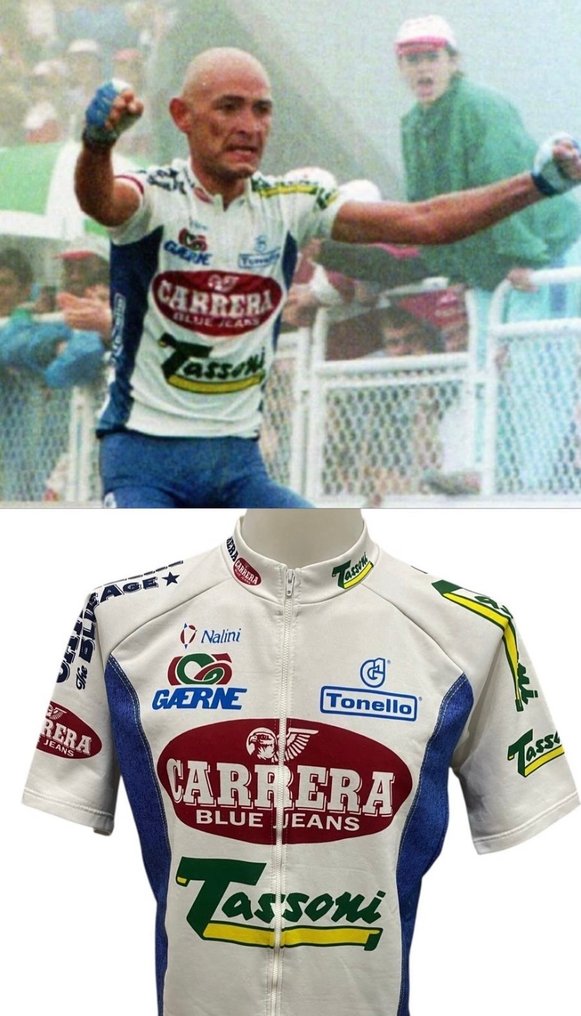 Team Carrera - Cycling - Marco Pantani - 1992 - Μπλούζα ποδηλασίας #1.0