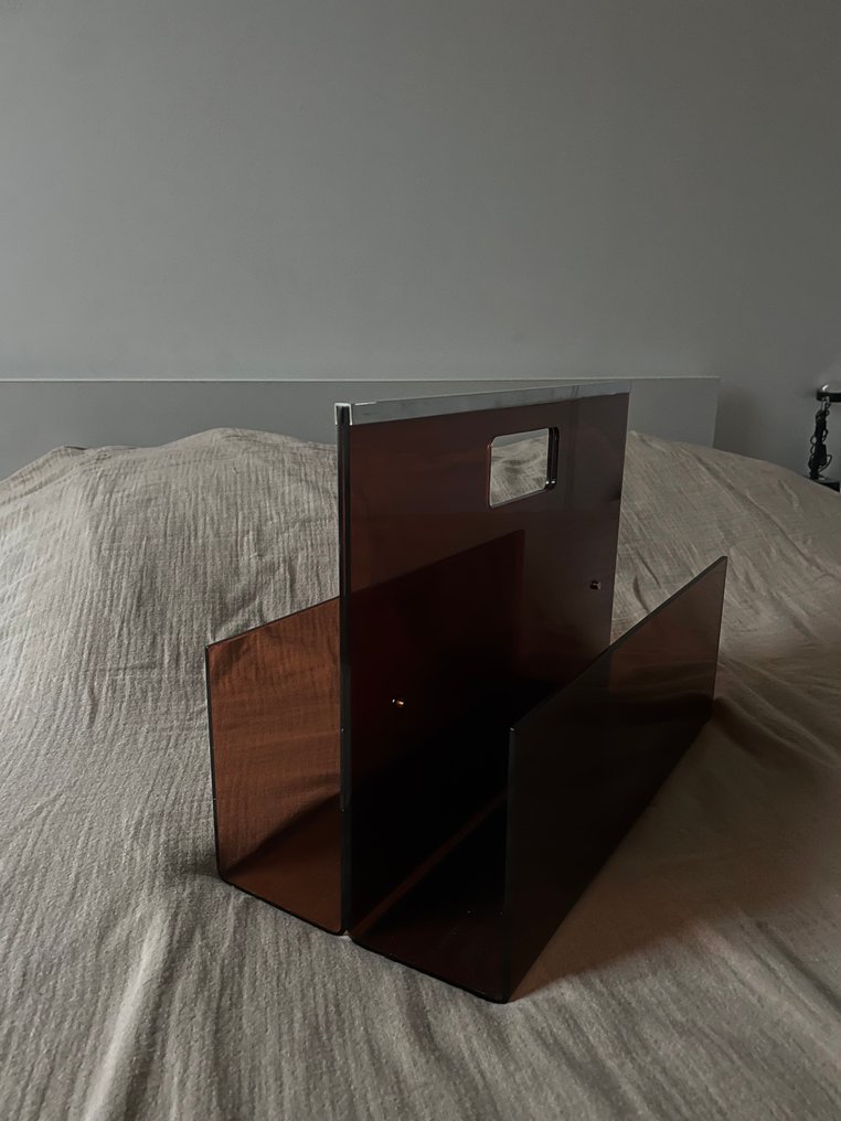 Roche Bobois - 杂志架 - 丙烯酸树脂, 铬 - 复古杂志架 #2.1