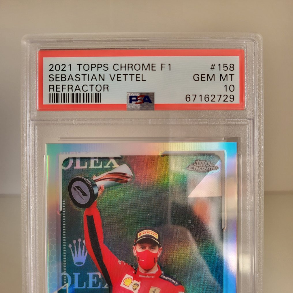 2021/22 Topps Chrome Sebastian Vettel #158 Sarjoitettu kortti, Refractor - PSA 10 - 1 Graded card #1.0