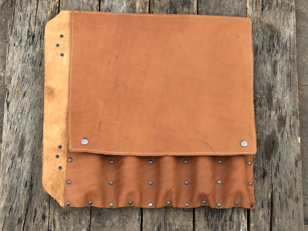 厨刀 - 手工收藏厨师刀套装（5件）日本特钢，玫瑰木手柄 - 北美 - 皮革 Saya (M2) #2.1